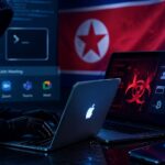 ラザルスグループによるmacOSマルウェア攻撃をイメージしたハッキングシーン