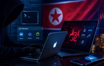 ラザルスグループによるmacOSマルウェア攻撃をイメージしたハッキングシーン