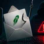 ロビンフッドを装ったフィッシングメール詐欺をイメージしたセキュリティ警告ビジュアル