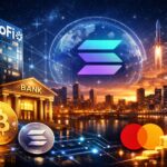 SoFiがSolana上で仮想通貨と法定通貨を統合したバンキングサービスを展開するイメージ