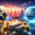 XRPとSWIFTの国際送金を比較しコスト削減と高速決済を示すイメージ