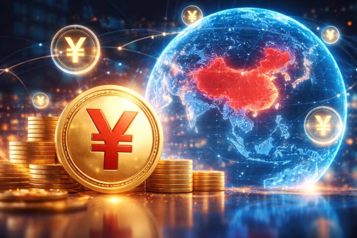 人民元ステーブルコインと中国の金融ネットワーク拡大を象徴するデジタルイメージ