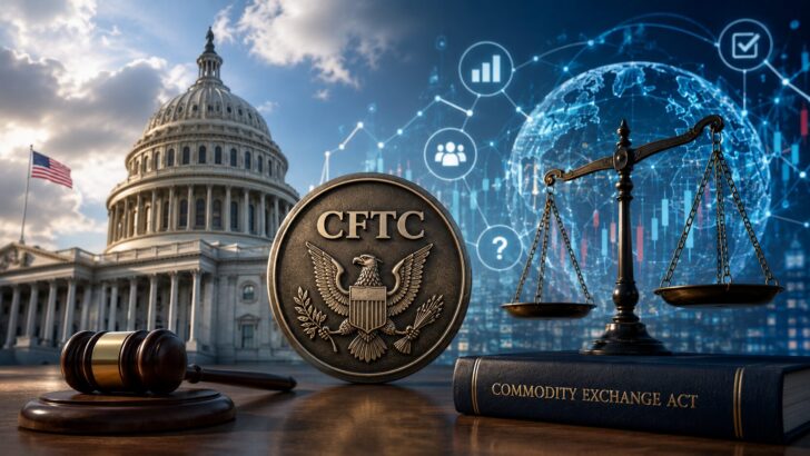 CFTCによる予測市場規制と米国の金融政策を表現したアイキャッチ画像