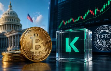 Kalshiによる規制対象ビットコイン無期限先物取引の開始を表現した仮想通貨イメージ