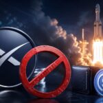 SpaceX関連のトークン化IPO商品中止を示す、ロケットとデジタル金融を組み合わせたアイキャッチ画像