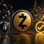 Zcashのセキュリティ修正とネットワークアップグレードを表現した仮想通貨イメージ