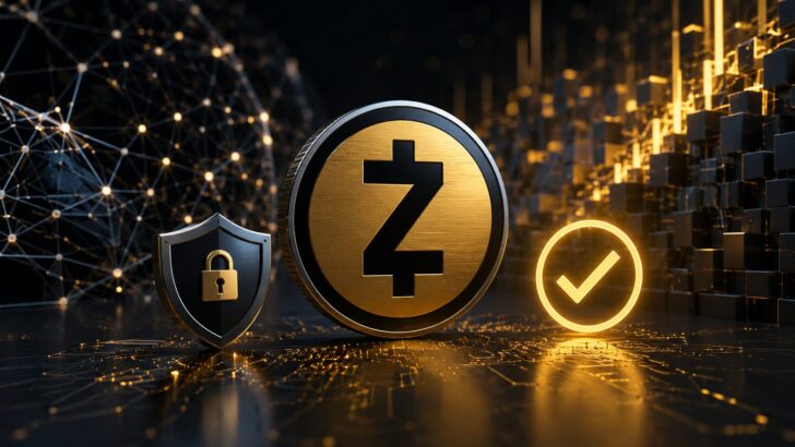 Zcashのセキュリティ修正とネットワークアップグレードを表現した仮想通貨イメージ
