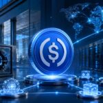 BNYの機関投資家向けカストディ基盤とUSDC対応をイメージした、銀行・デジタル資産・グローバル送金ネットワークを組み合わせたアイキャッチ画像