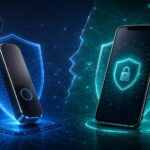 ハードウェアウォレットとスマートフォン型ウォレットの安全性を比較するイメージ