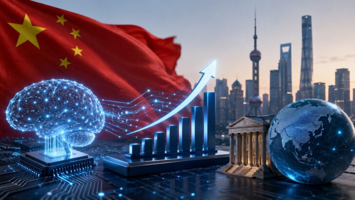 中国のAI企業DeepSeekのIPO準備と資金調達を表現したイメージ
