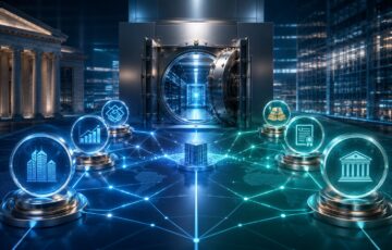 DTCCによる証券トークン化試験を表現した、金融機関とデジタル資産を結ぶブロックチェーンネットワーク