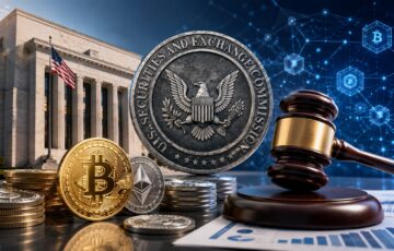 SECによる仮想通貨規制枠組みと資金調達免除を表現したイメージ