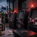 オーストラリアで規制当局により停止された仮想通貨ATMをイメージした画像