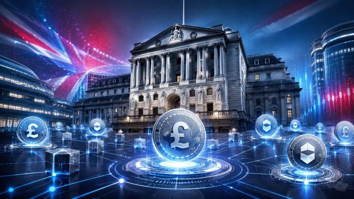 イングランド銀行と英ポンド建てデジタル通貨のイノベーションを表現したイメージ