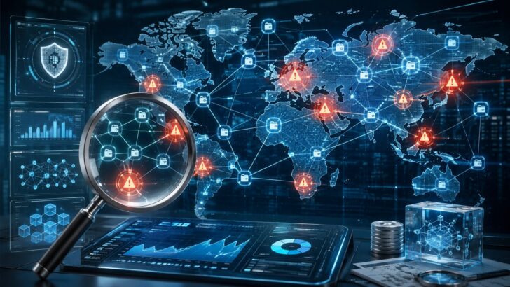 Chainalysisのオペレーション・ライトハウスによる世界規模の仮想通貨調査を表現したイメージ