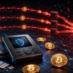 Coldcardウォレットの脆弱性を悪用し、複数の攻撃波でビットコインが流出する様子