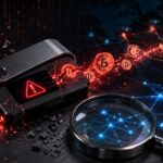 脆弱性を悪用され、ビットコインが複数のアドレスへ流出するハードウェアウォレットのイメージ