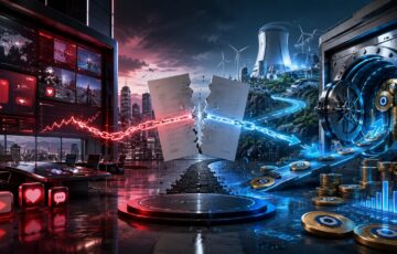 トランプ・メディアとCrypto.comによるCRO財務計画の中止を表現したイメージ