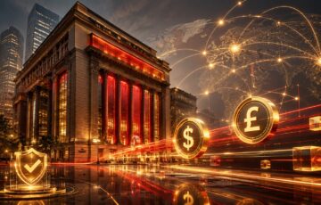 銀行建物と米ドル・英ポンドのデジタルトークン、世界を結ぶ送金ネットワークで表現したウェルズ・ファーゴのトークン化預金サービス