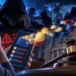 コインベースのなりすまし詐欺と仮想通貨の不正送金、裁判による判決を表現したイメージ