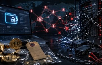 ハマス関連の仮想通貨押収と資金調達ネットワークの遮断を表現したイメージ