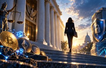 SECを退任するヘスター・ピアース氏と仮想通貨規制の転換点をイメージしたビジュアル