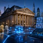 LSEとPaywardによる英国株100銘柄のトークン化を表現したイメージ
