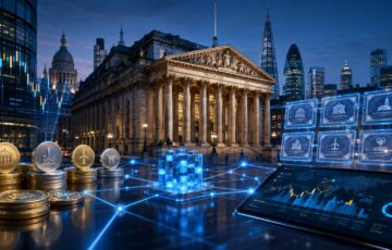 LSEとPaywardによる英国株100銘柄のトークン化を表現したイメージ