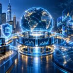 CoinbaseとDeribitの統合による米国機関投資家と世界の仮想通貨デリバティブ市場の接続を表現したイメージ