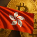 香港の旗とデジタル通貨を象徴するイメージで構成された、ステーブルコイン規制法案に関するビジュアル