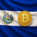 エルサルバドル国旗とビットコインの象徴を組み合わせた構図。国際通貨基金（IMF）との交渉を背景に、ビットコイン政策の転換が問われている様子を表現。