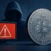 仮想通貨のセキュリティリスクを象徴するビットコインのデジタルイラスト