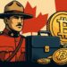 カナダ王立騎馬警察によるTradeOgre取引所摘発を象徴的に描いたデジタルイラスト