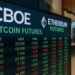 CBOEで表示されるビットコイン先物とイーサリアム先物の取引画面