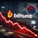韓国の仮想通貨取引所Bithumbで発生したビットコイン誤配と価格急変をイメージしたビジュアル