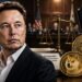 イーロン・マスク氏とOpenAI裁判、仮想通貨発言をイメージした法廷とビットコイン・ドージコインのビジュアル