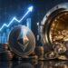 BitmineによるETH保有拡大と優先株発行計画をイメージした、イーサリアムと金庫、上昇チャートのビジュアル