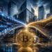 ゴールドマン・サックスによるNEOS買収とビットコイン収益型ETF事業の拡大をイメージした金融市場のビジュアル