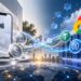 AppleとGoogleの決済・クラウド事業と、ステーブルコインやWeb3技術のつながりを表現したイメージ