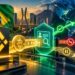 ブラジルの仮想通貨送金に対する新たな情報開示ルールと、バイナンスによる国際送金の審査を表現したアイキャッチ画像
